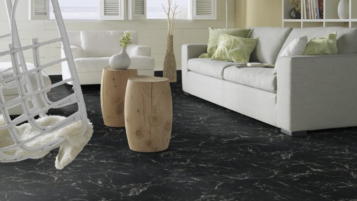 Forbo-Allura-Tegels-Verlijmd-0.55-(2.2mm) van Forbo in de kleur Black-Marble - PVC vloeren