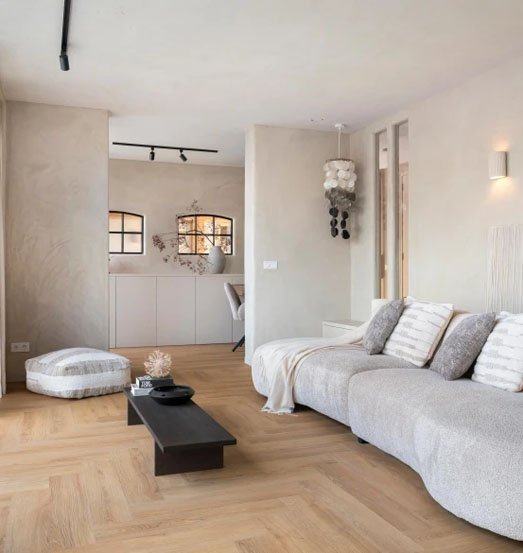 Hebeta-Chablis-Visgraat-XL-Rigid-Click van Hebeta in de kleur Eiken-Naturel - PVC vloeren