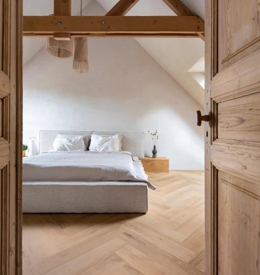 Hebeta-Chateau-Visgraat-XL-Rigid-Click van Hebeta in de kleur Eiken-Midden-Bruin - PVC vloeren