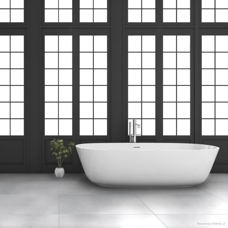 Montinique-Beton-Design-XL-Tegel-Dryback van Montinique in de kleur Licht-Grijs - PVC vloeren