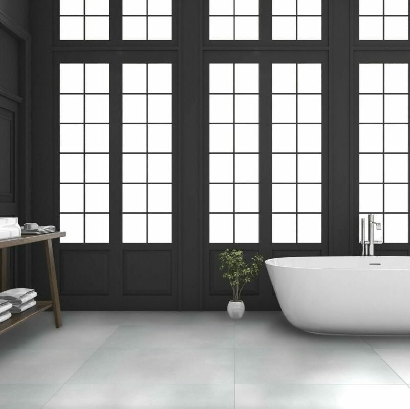 Montinique-Beton-Design-XL-Tegel-Dryback van Montinique in de kleur Licht-Grijs - PVC vloeren