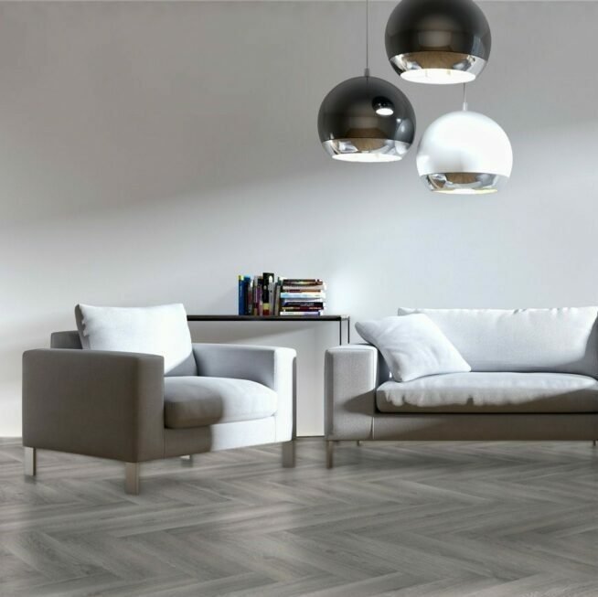 Montinique-Progress-Visgraat-XL-Dryback van Montinique in de kleur Eiken-Grijs - PVC vloeren