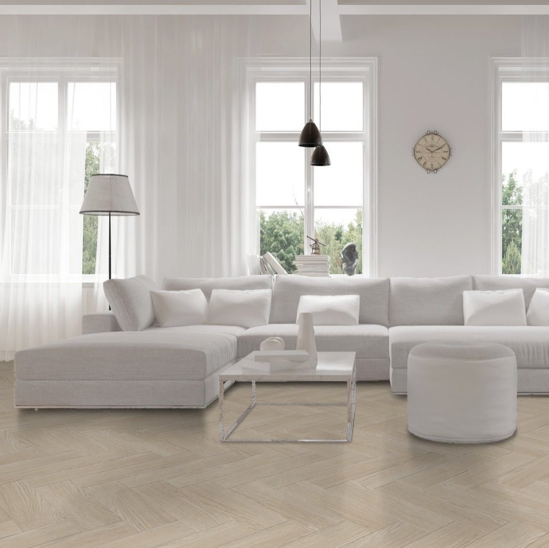 Novelle-Visgraat van Hebeta in de kleur Landhuis-Onbehandeld-Eiken - PVC vloeren